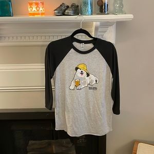 Seadog Brewing baseball tee, size small